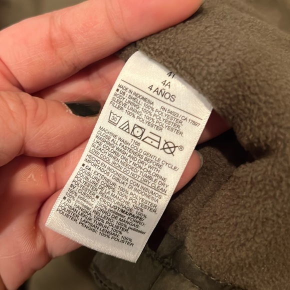 OLD NAVY WATER RESISTANT DARK GREEN JACKET TODDLER BOY 4T - Picture 4 of 5